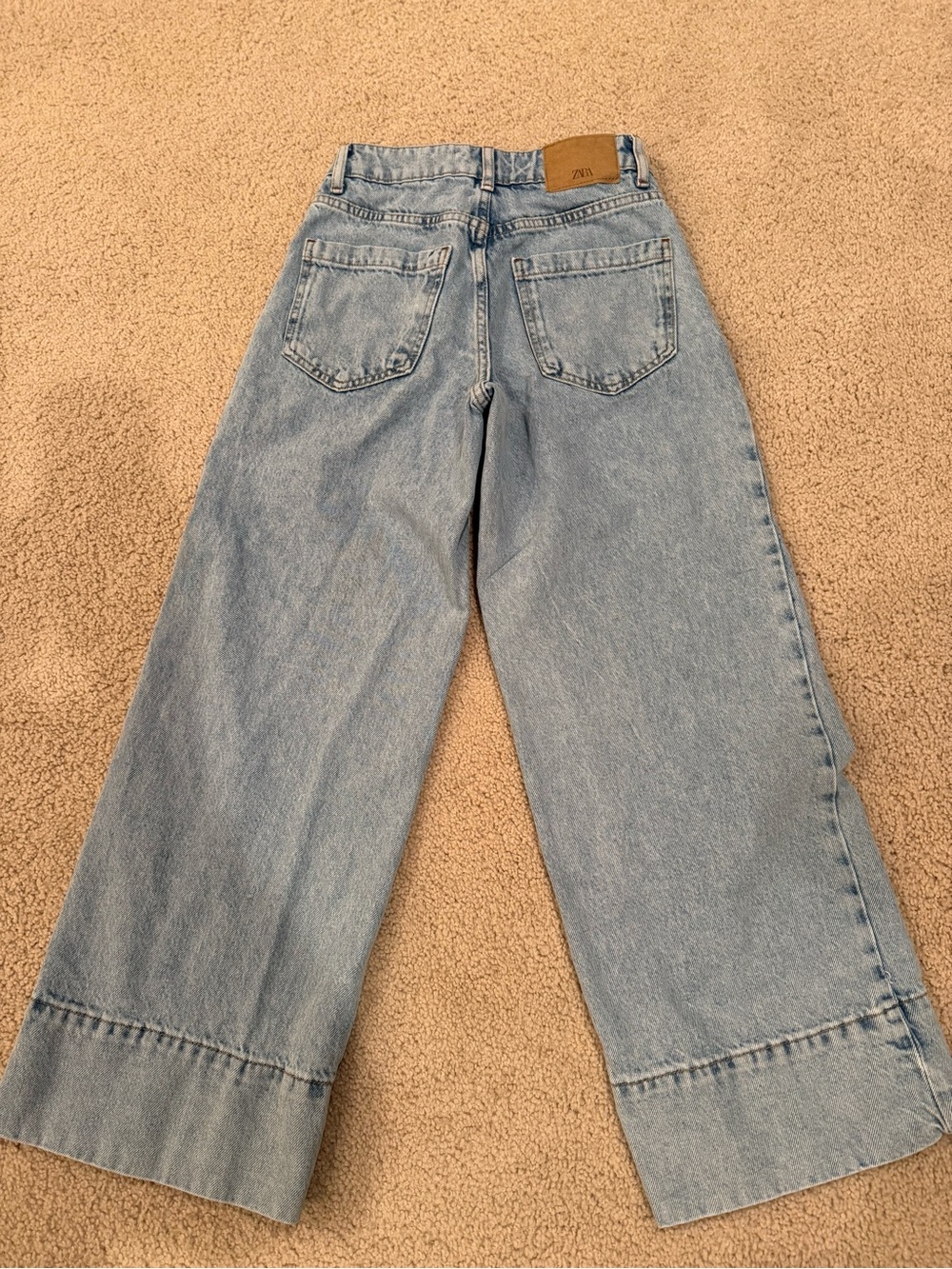 ZARA Light Blue Wide-Leg Women's Jeans